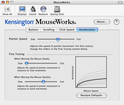 kensington expert mouse scroll wheel slow