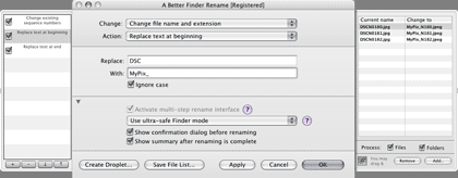 how to remove a better finder rename