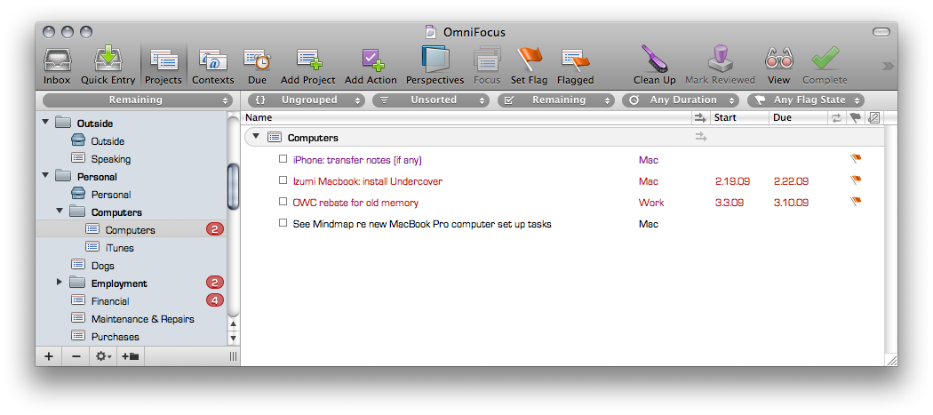 omnifocus gtd