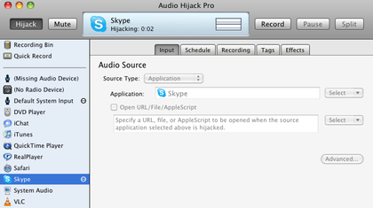 default recording name audio hijack