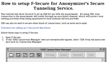 anonymizer universal setup