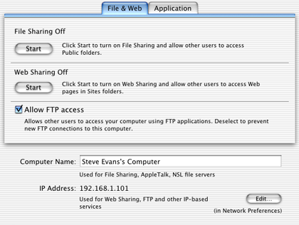 ftp server mac osx